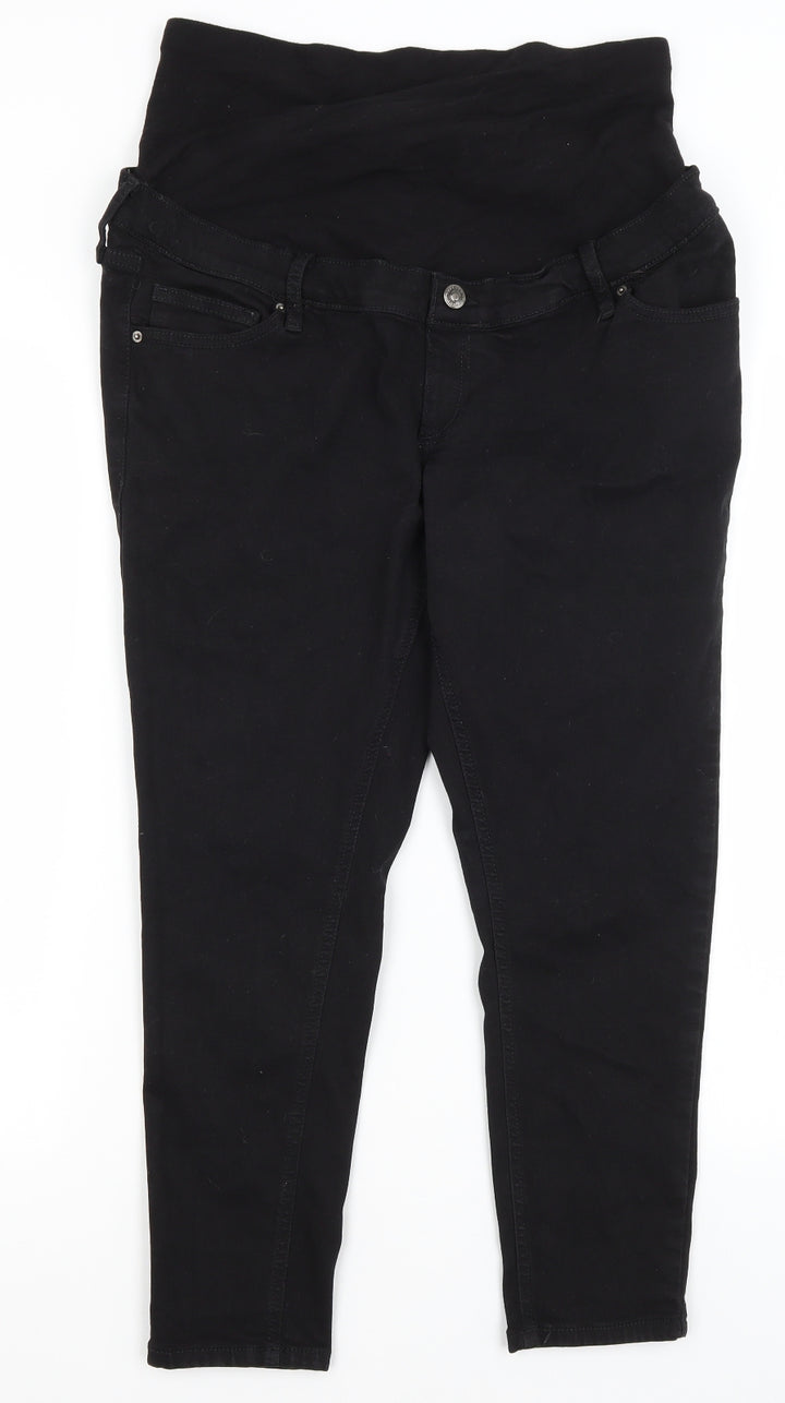 Topshop Womens Black Cropped Jeans Size 34 in L23 in