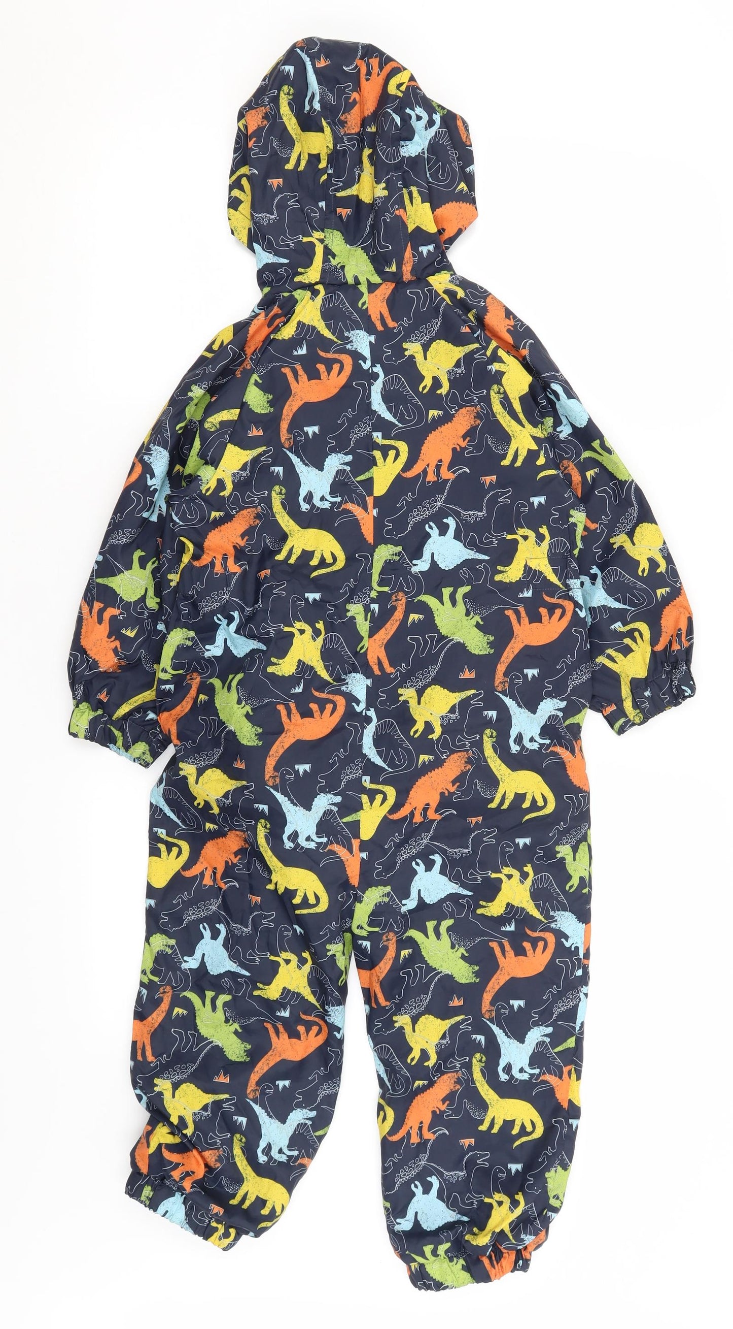 Nutmeg Boys Blue   Rain Coat Snowsuit Size 4-5 Years  - Dinosaurs