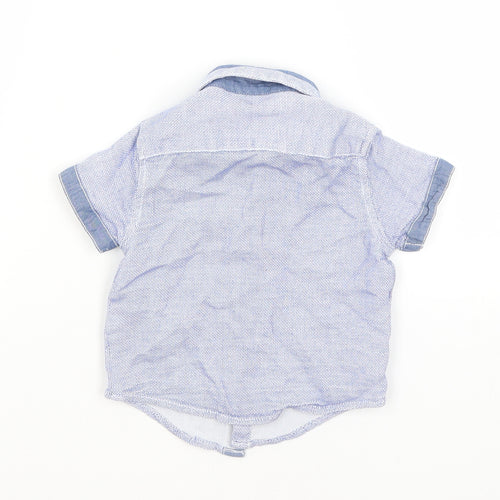 Matalan Baby Blue   Basic Button-Up Size 6-9 Months