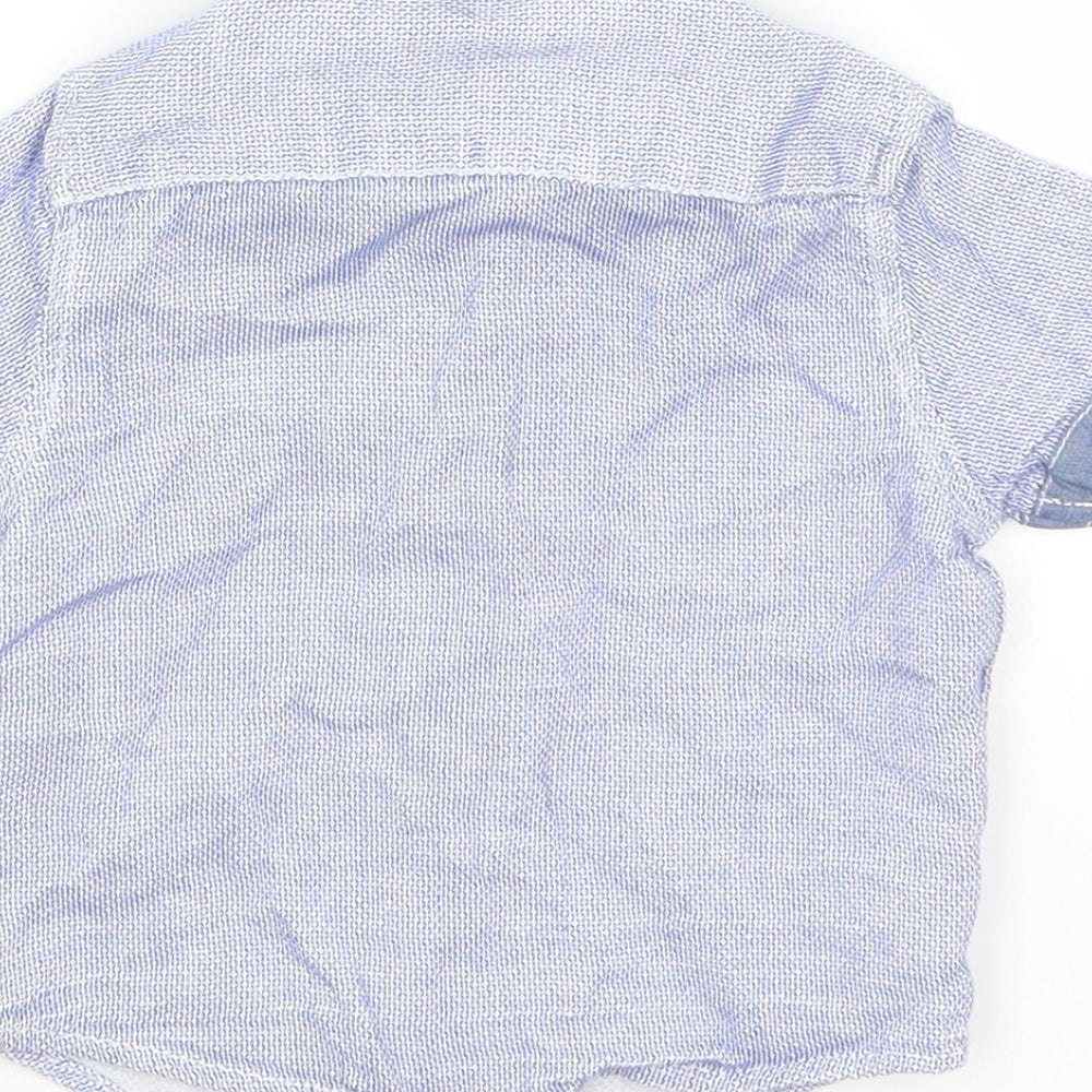 Matalan Baby Blue   Basic Button-Up Size 6-9 Months