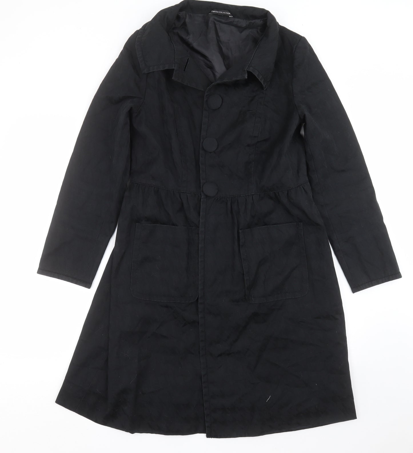 Marks and Spencer Womens Black Houndstooth  Jacket Coat Size 14