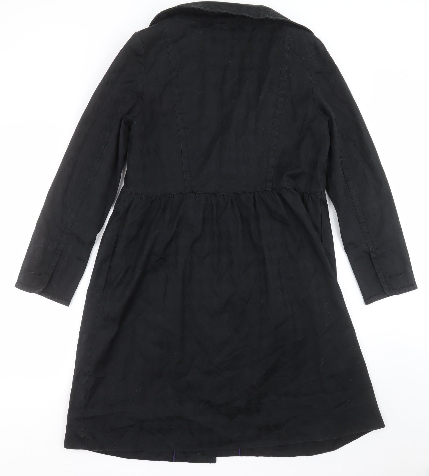 Marks and Spencer Womens Black Houndstooth  Jacket Coat Size 14