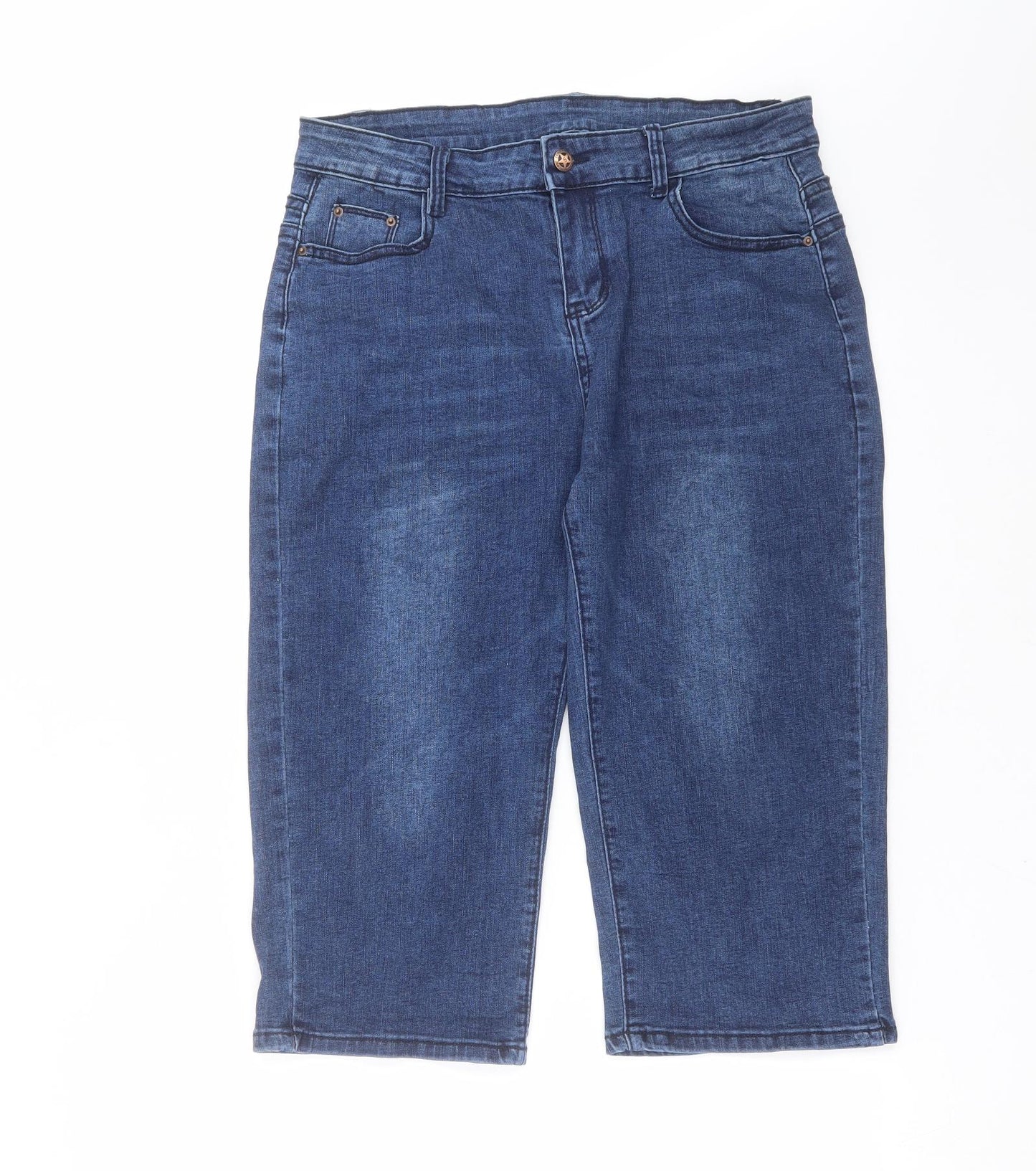 JEANS Womens Blue  Denim Bermuda Shorts Size 16