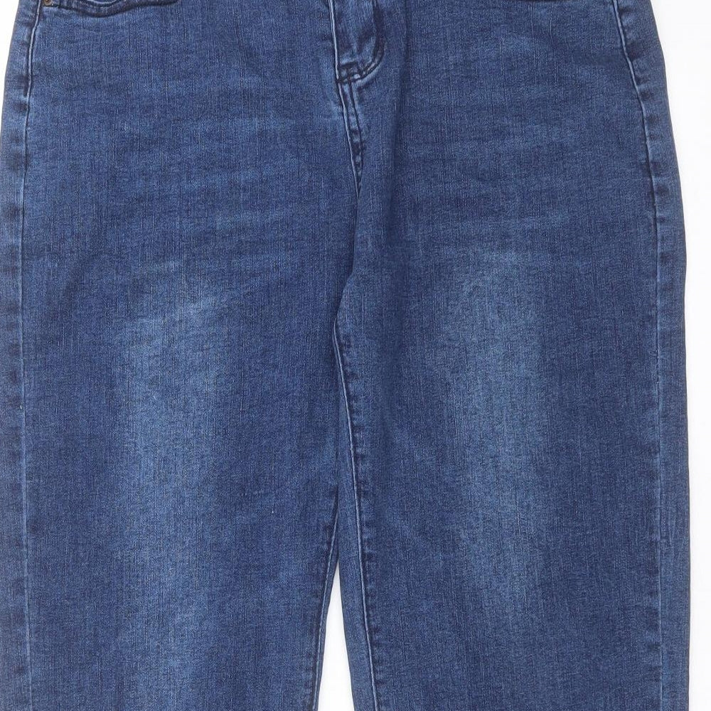 JEANS Womens Blue  Denim Bermuda Shorts Size 16