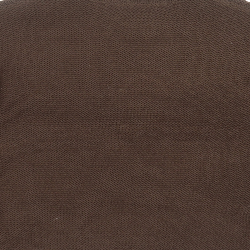 pep&Co Womens Brown Geometric Knit Pullover Jumper Size L