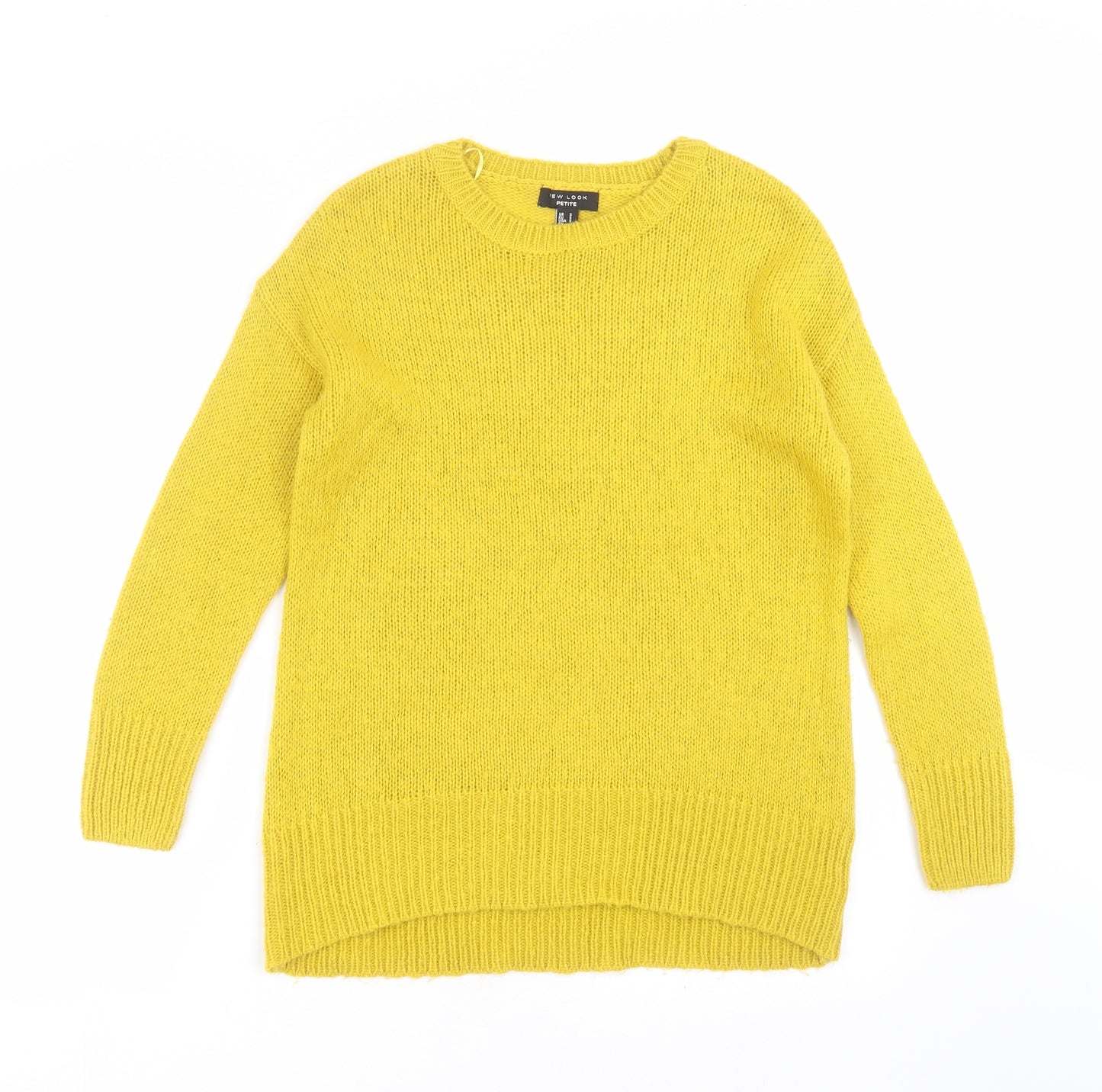 New Look Womens Yellow  Knit Pullover Jumper Size S