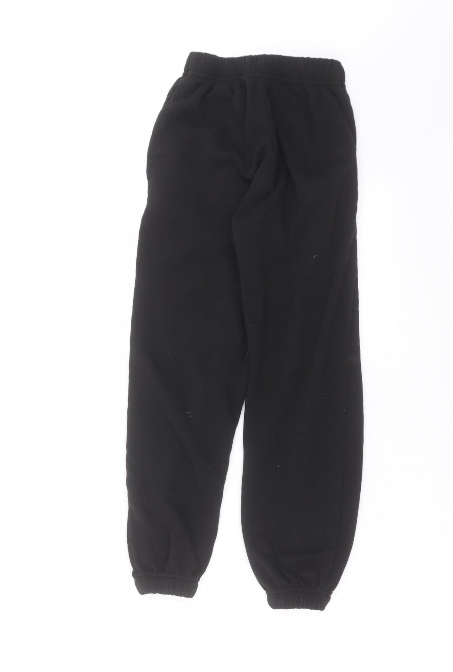 Preworn Boys Black   Jogger Trousers Size 8 Years