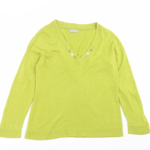 Marks and Spencer Womens Green  Knit Pullover Jumper Size 20