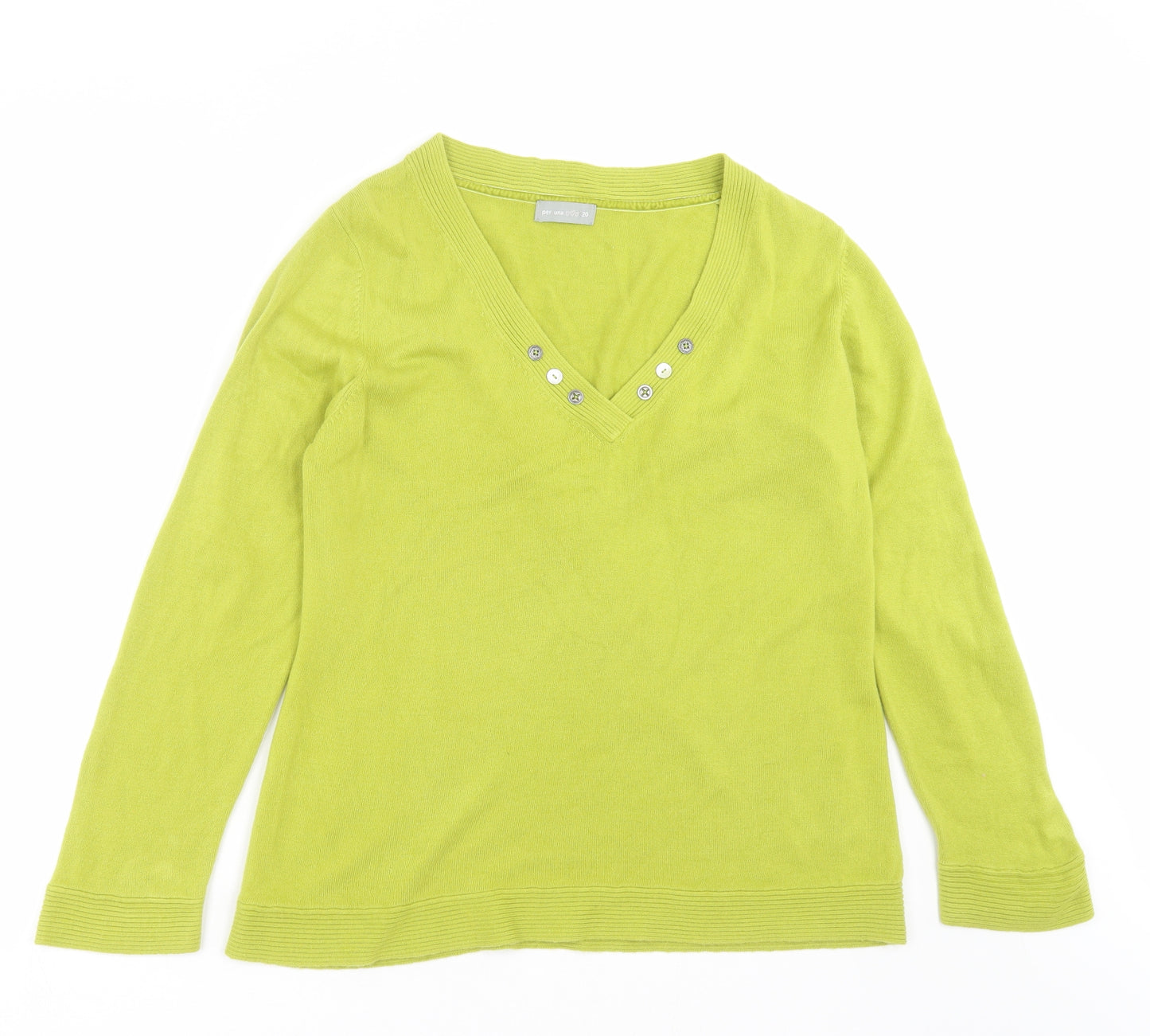Marks and Spencer Womens Green  Knit Pullover Jumper Size 20