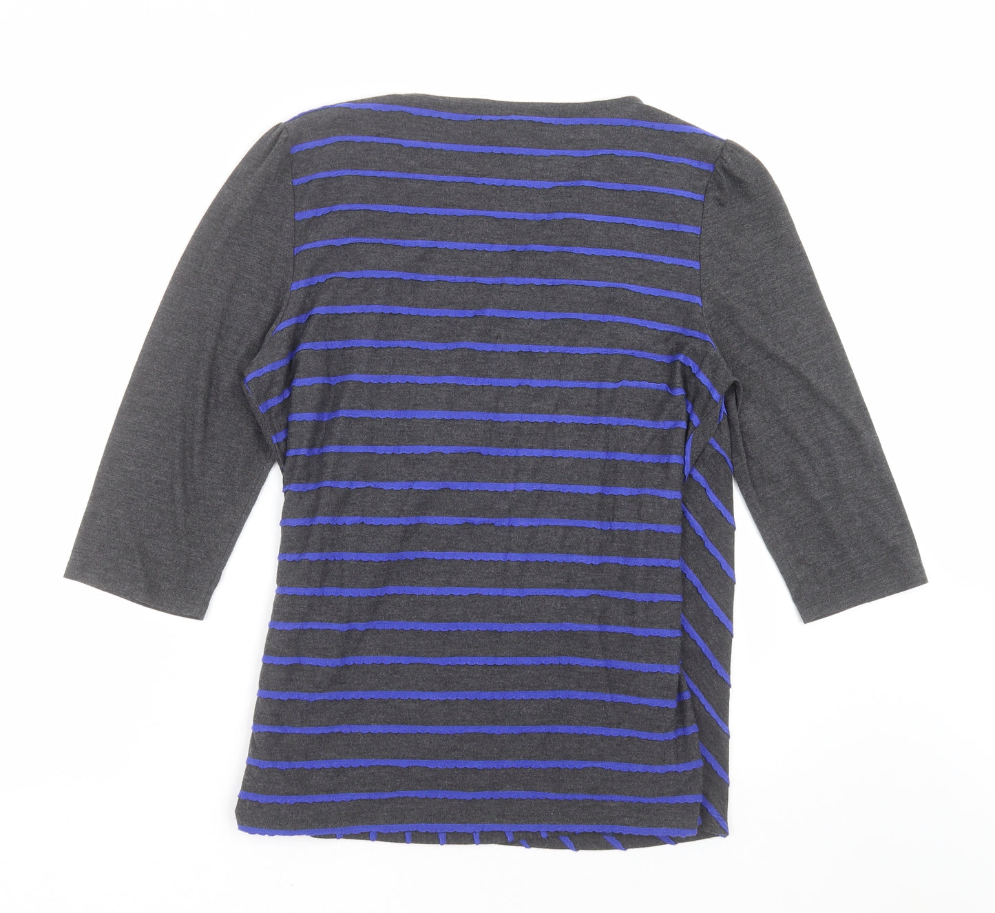 Marks and Spencer Womens Grey Striped  Basic Blouse Size 18