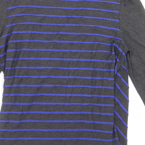 Marks and Spencer Womens Grey Striped  Basic Blouse Size 18