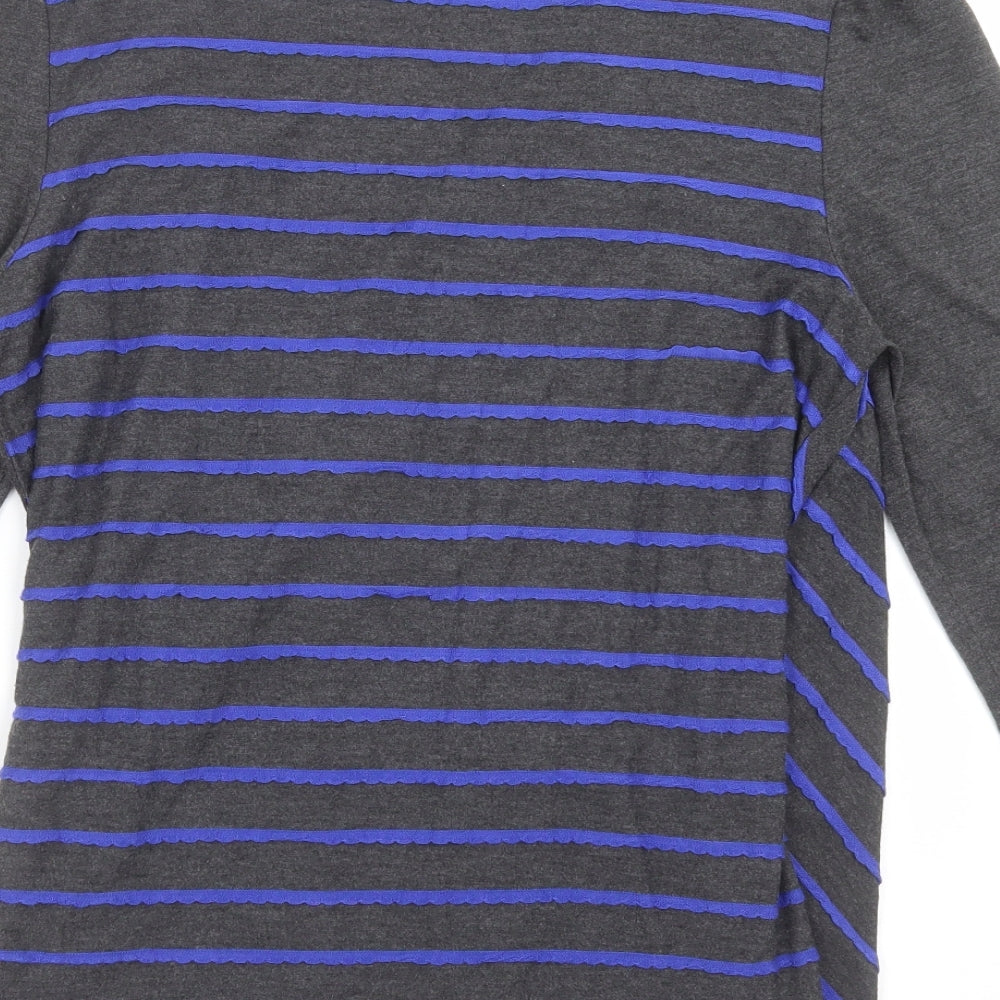 Marks and Spencer Womens Grey Striped  Basic Blouse Size 18
