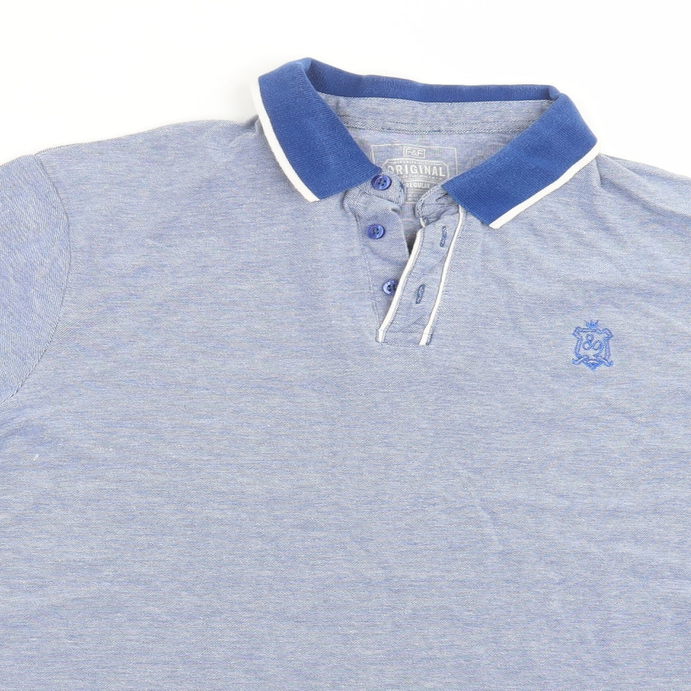 F&F Mens Blue    Polo Size XL