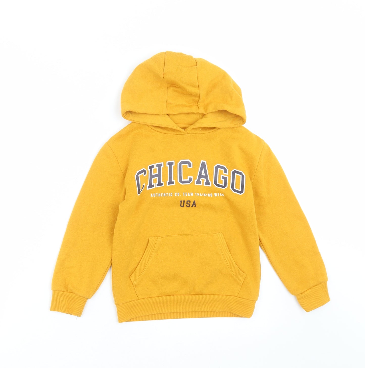 Primark Boys Yellow   Pullover Hoodie Size 5-6 Years  - chicago