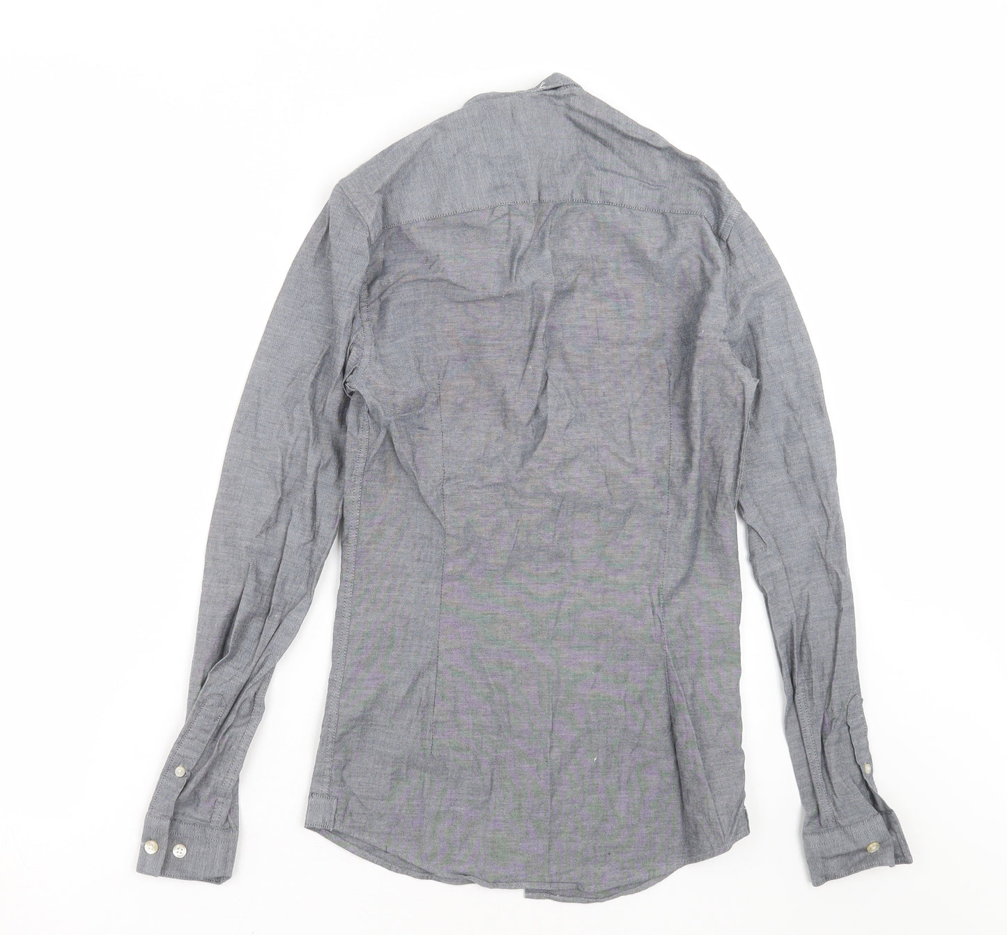 River Island Mens Grey    Button-Up   - muscle fit, 2XS