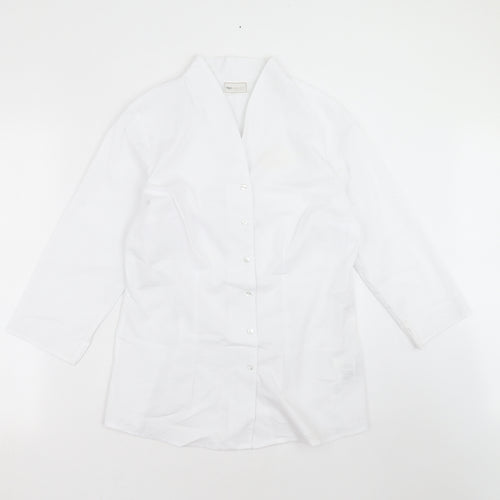 BCP Collection Womens White   Basic Button-Up Size 14