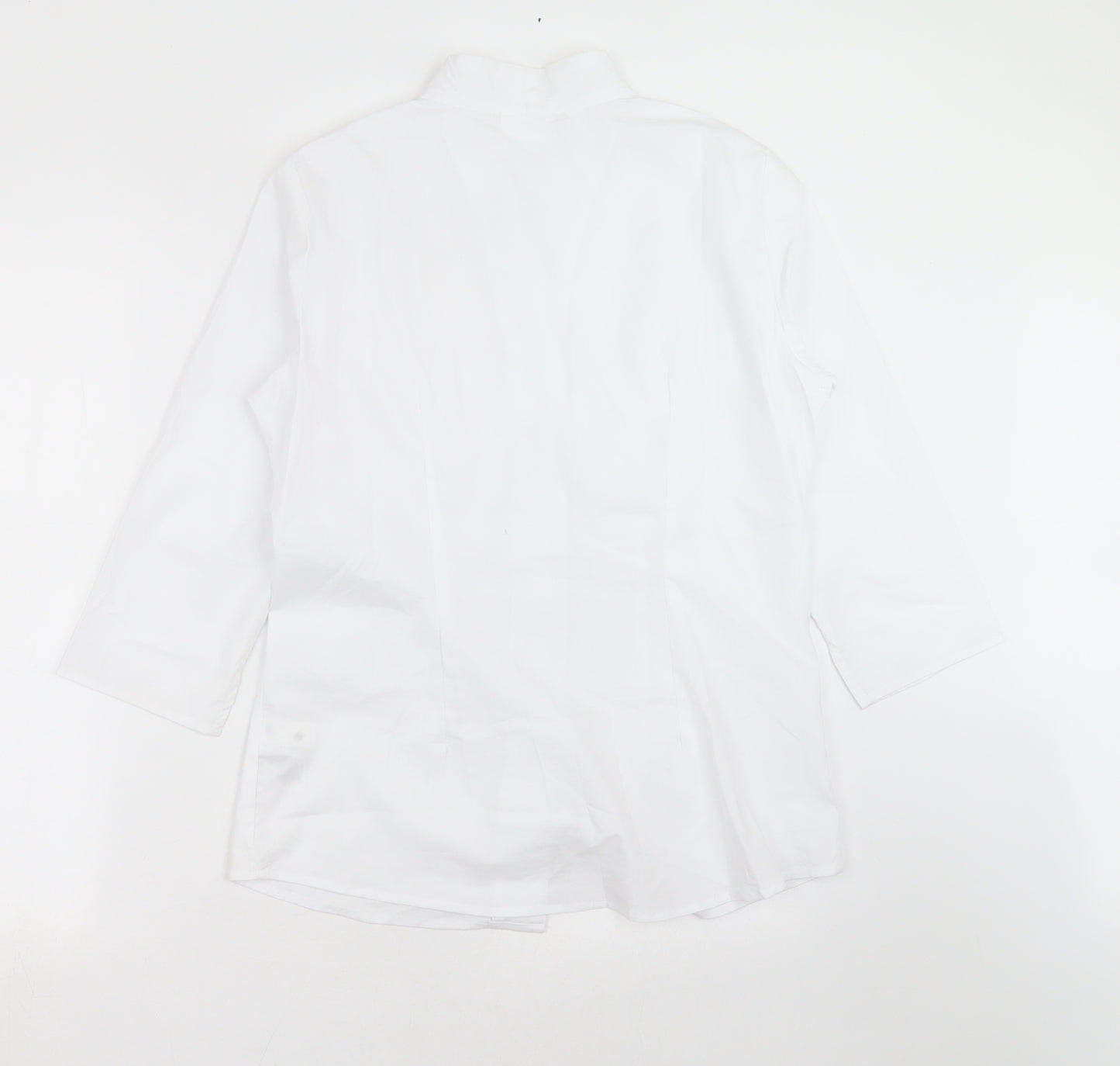 BCP Collection Womens White   Basic Button-Up Size 14