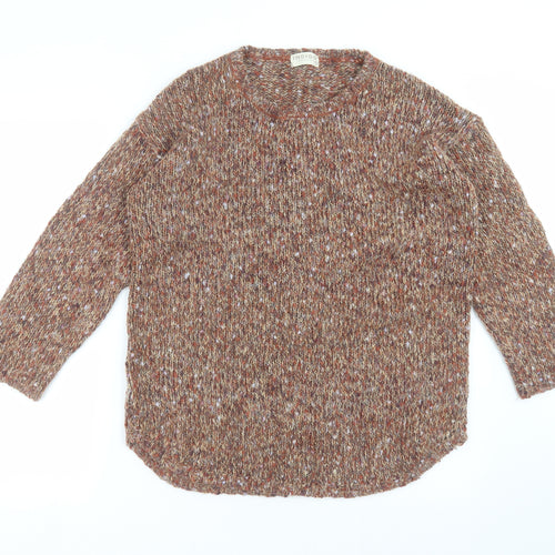 Indigo Collection Womens Brown  Knit Pullover Jumper Size 18