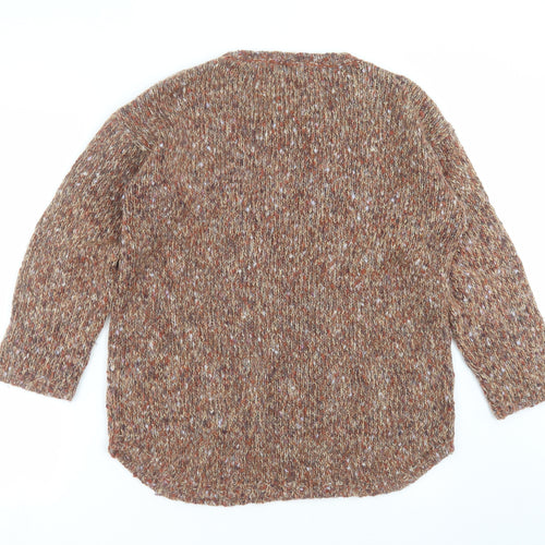 Indigo Collection Womens Brown  Knit Pullover Jumper Size 18