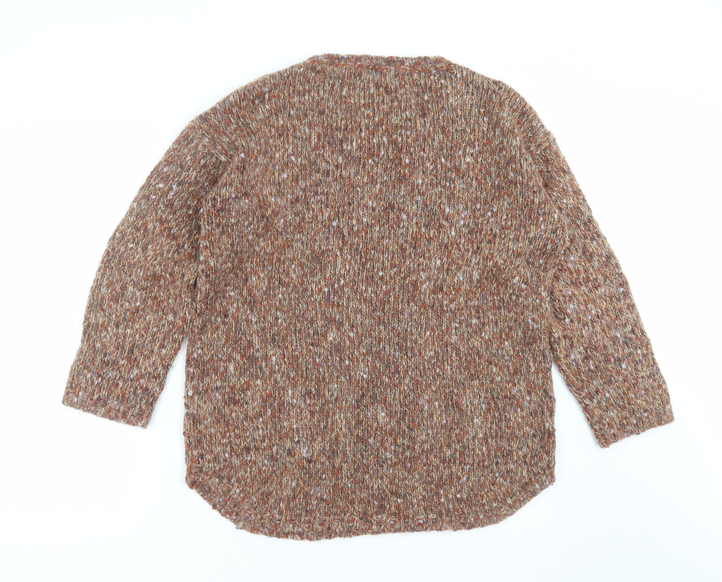 Indigo Collection Womens Brown  Knit Pullover Jumper Size 18