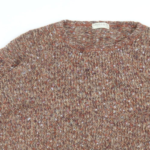 Indigo Collection Womens Brown  Knit Pullover Jumper Size 18