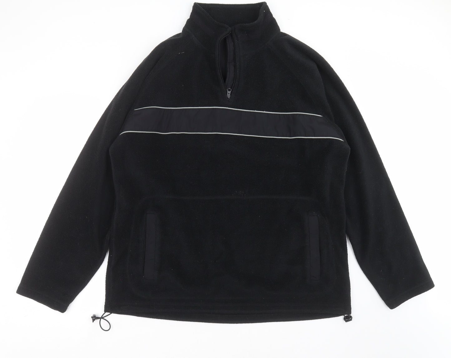 BHS Mens Black  Fleece Pullover Jumper Size 2XL