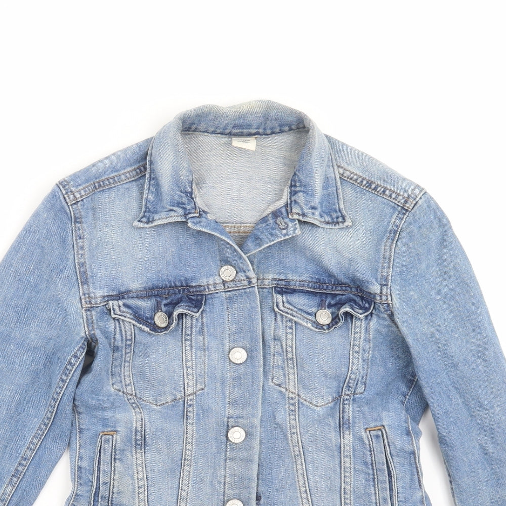 H&M Womens Blue  Denim Jacket  Size 6