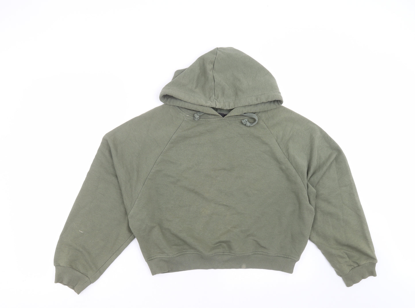New Look Womens Green   Pullover Hoodie Size 12  - cropped
