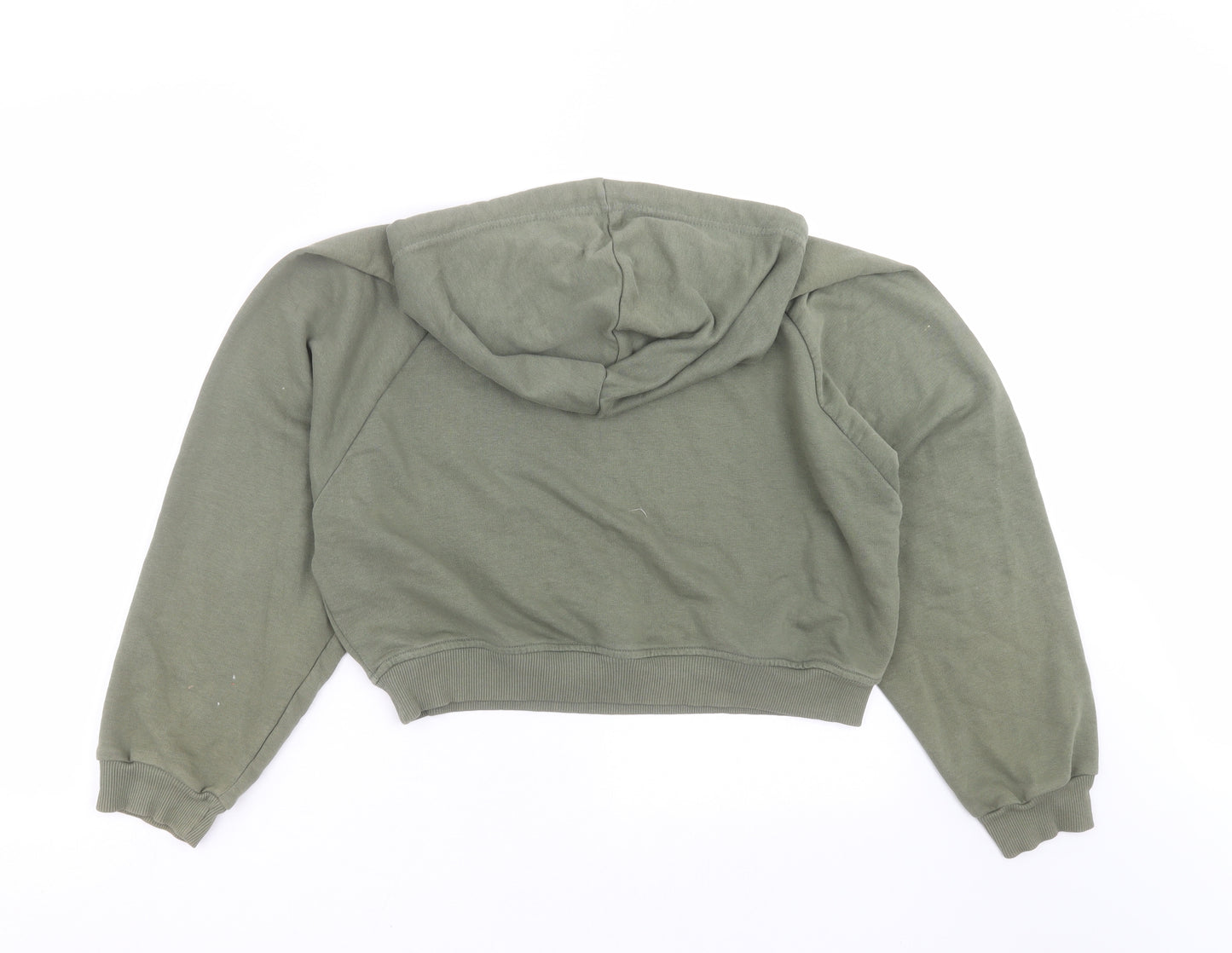 New Look Womens Green   Pullover Hoodie Size 12  - cropped