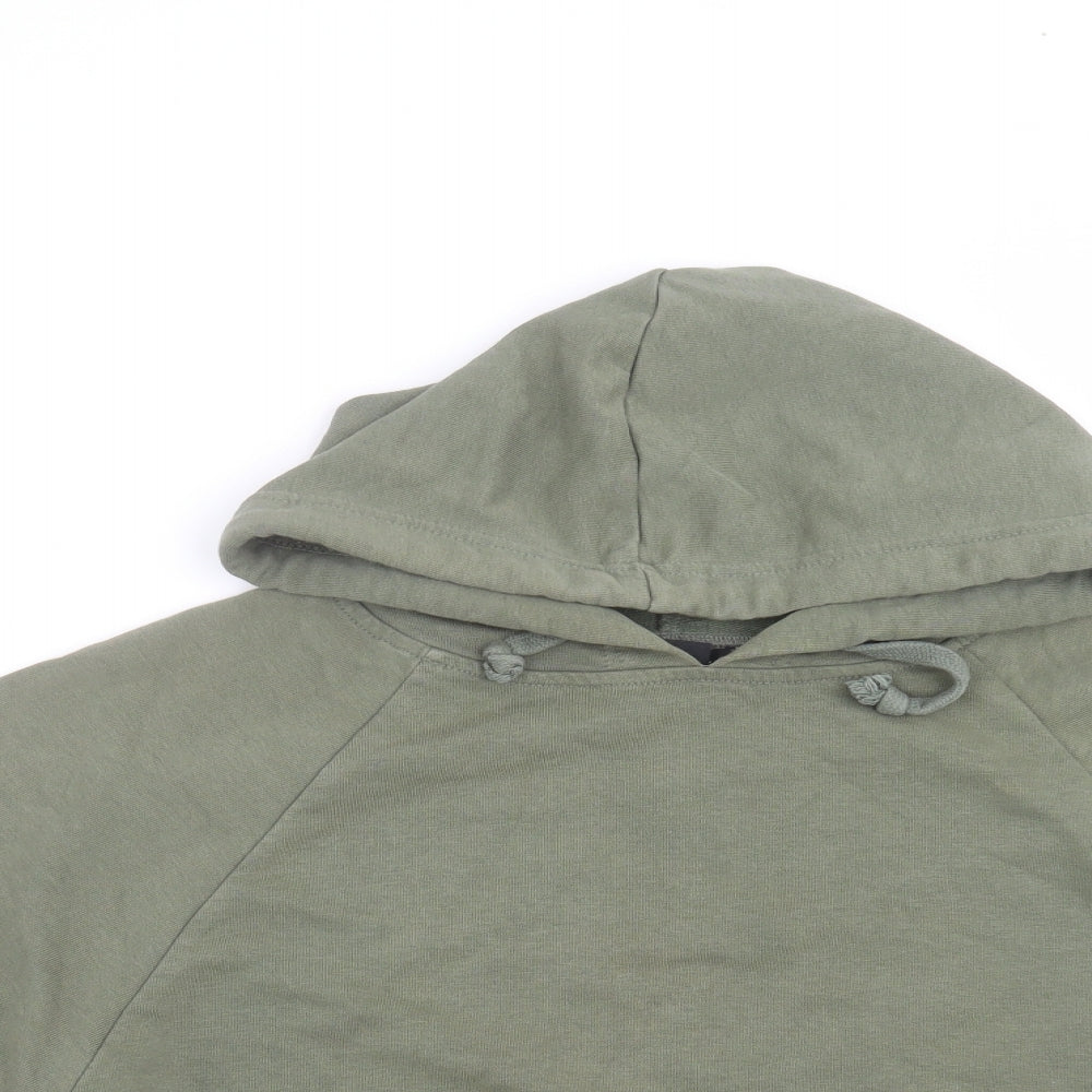 New Look Womens Green   Pullover Hoodie Size 12  - cropped