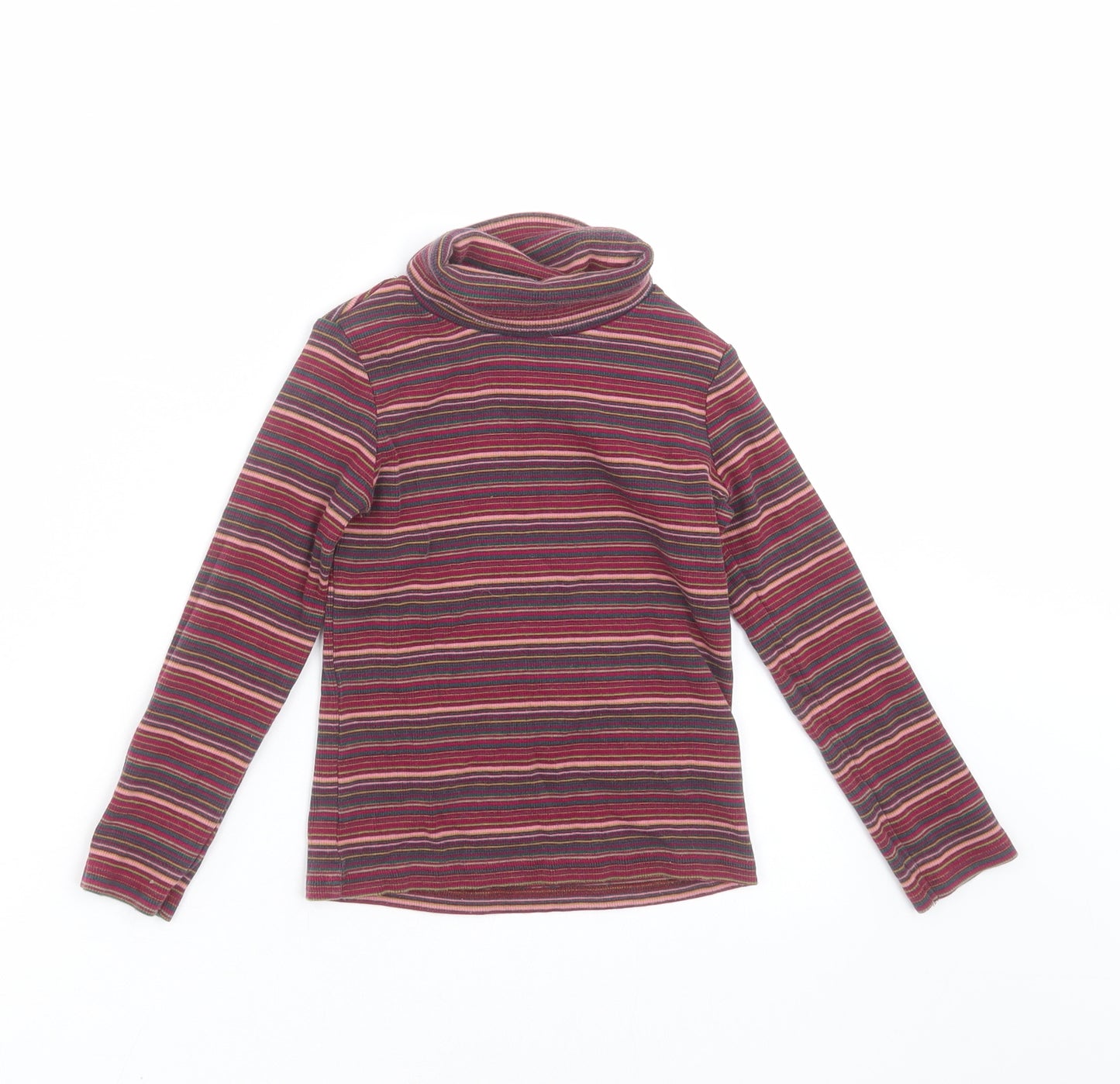 NEXT Girls Purple Striped  Basic T-Shirt Size 4-5 Years