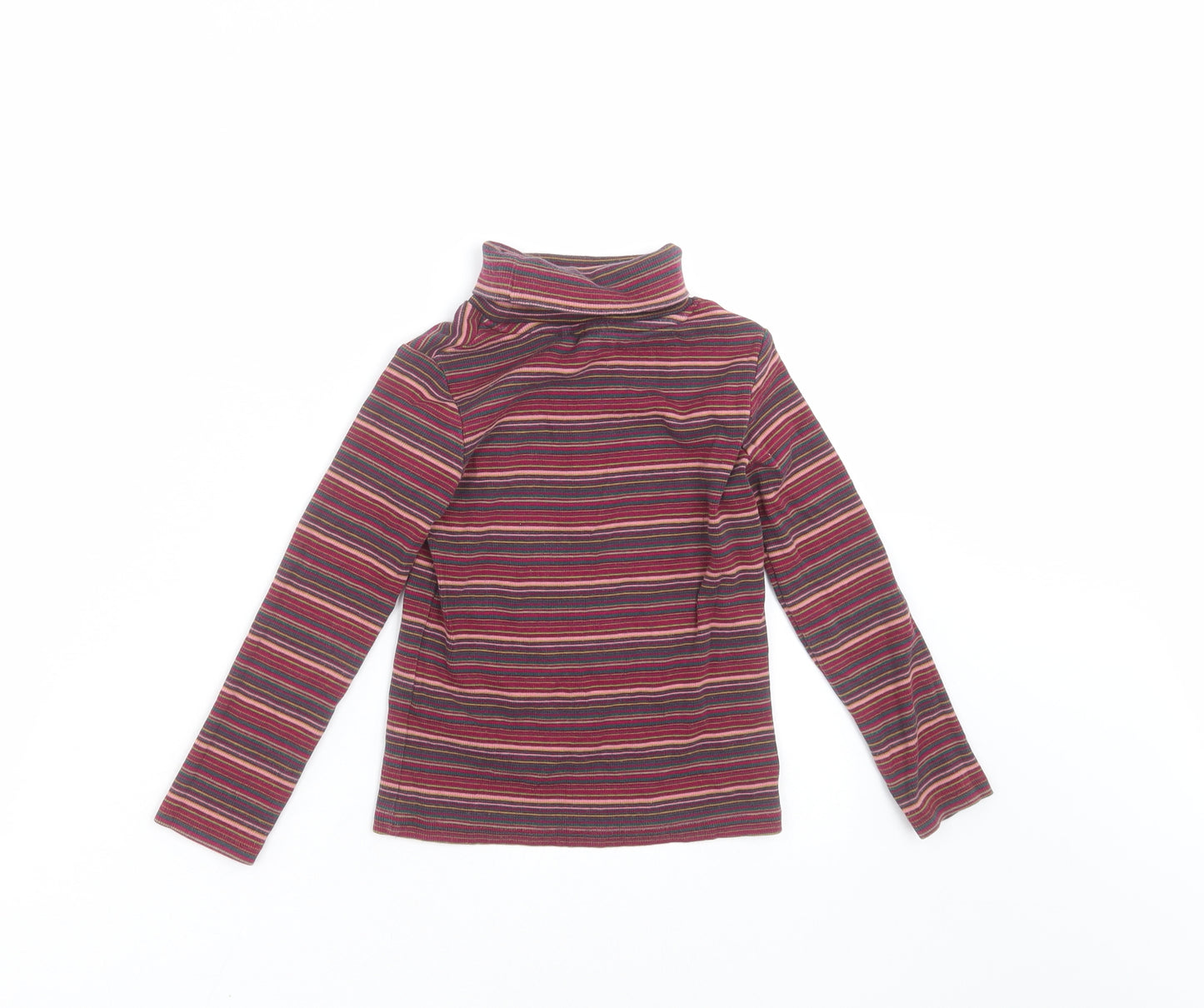 NEXT Girls Purple Striped  Basic T-Shirt Size 4-5 Years