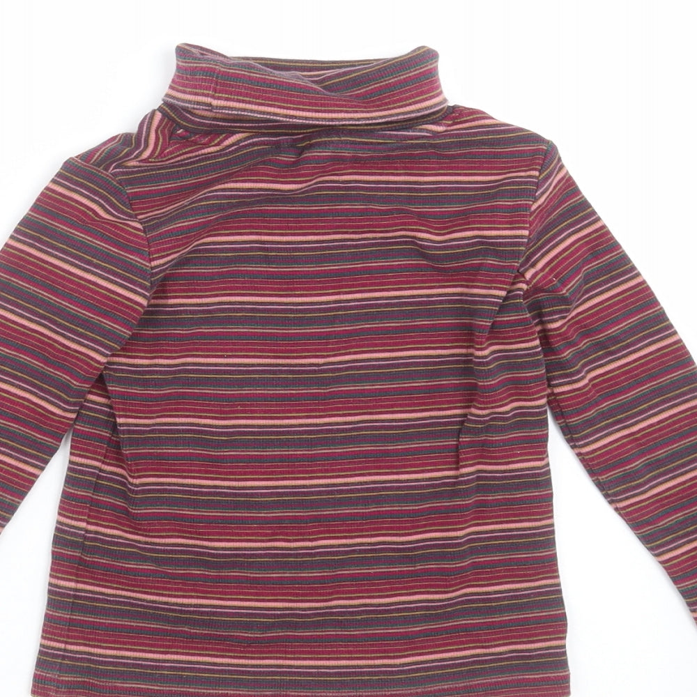 NEXT Girls Purple Striped  Basic T-Shirt Size 4-5 Years