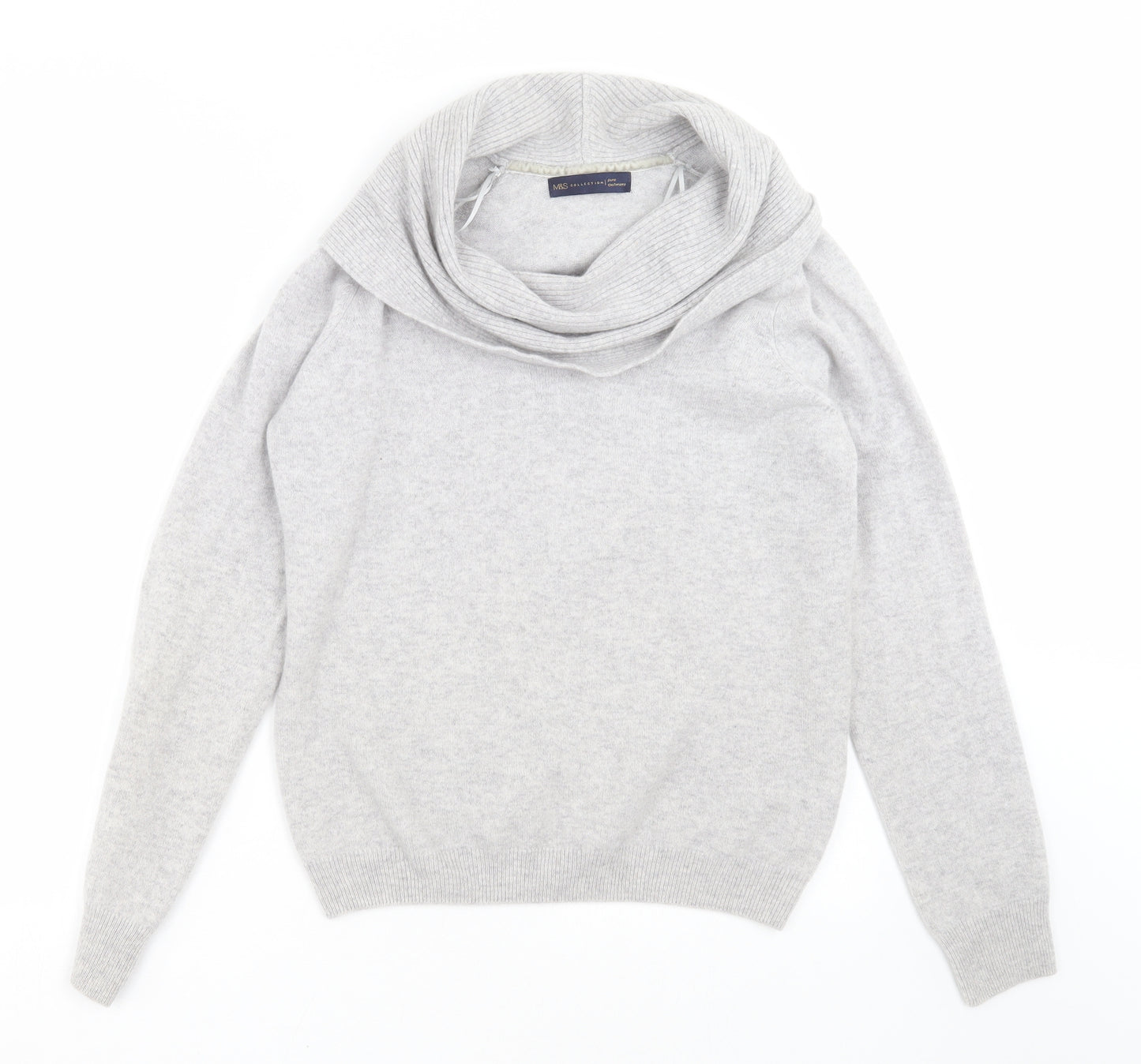 Marks and Spencer Womens Grey  Knit Pullover Jumper Size 14