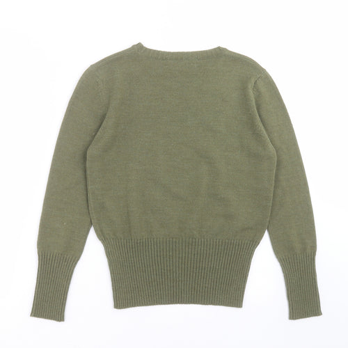 henry white Womens Green  Knit Pullover Jumper Size S