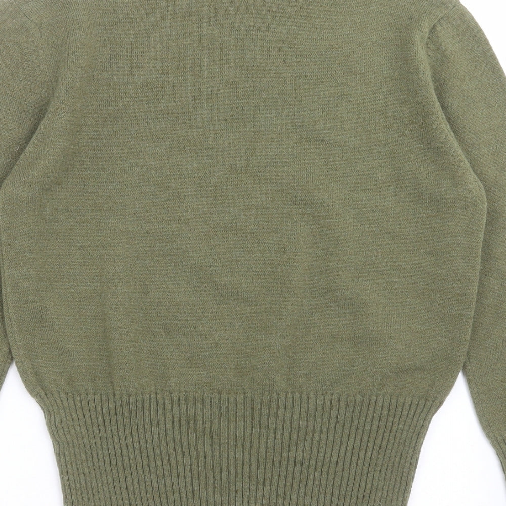 henry white Womens Green  Knit Pullover Jumper Size S
