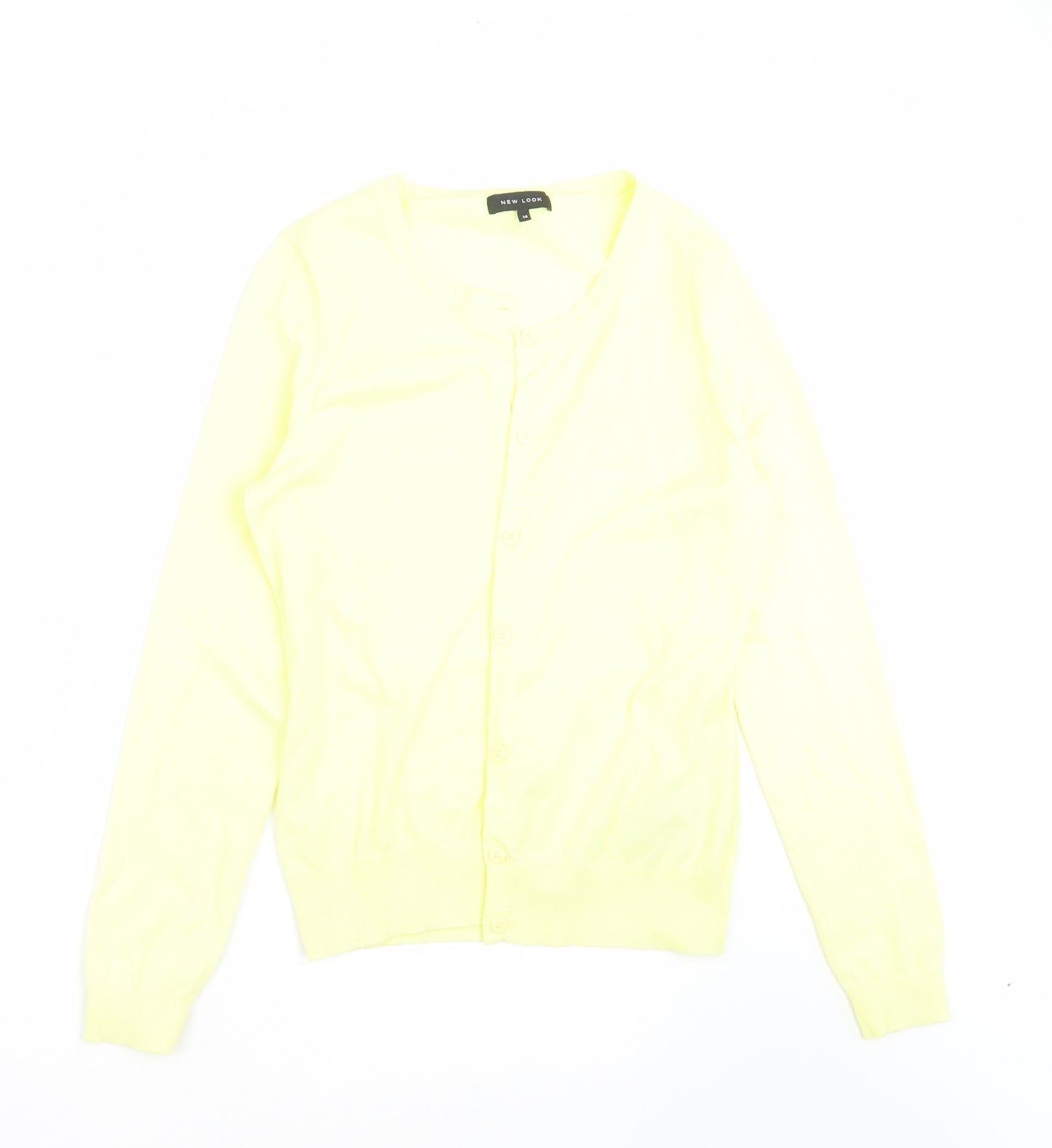 New Look Womens Yellow   Cardigan Jumper Size 14
