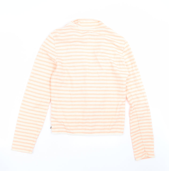 Maison Scotch Womens Beige Striped Cardigan Jumper Size M