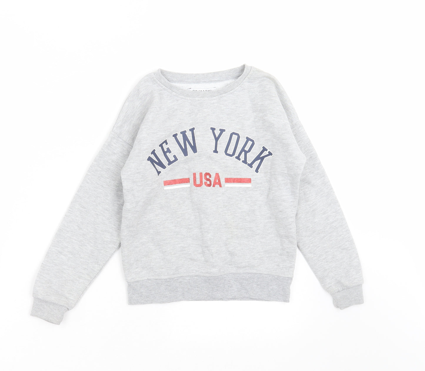 Primark Boys Grey   Pullover Sweatshirt Size 7-8 Years  - New york