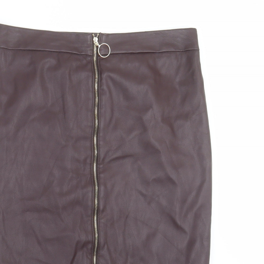 F&F Womens Purple   Straight & Pencil Skirt Size 14