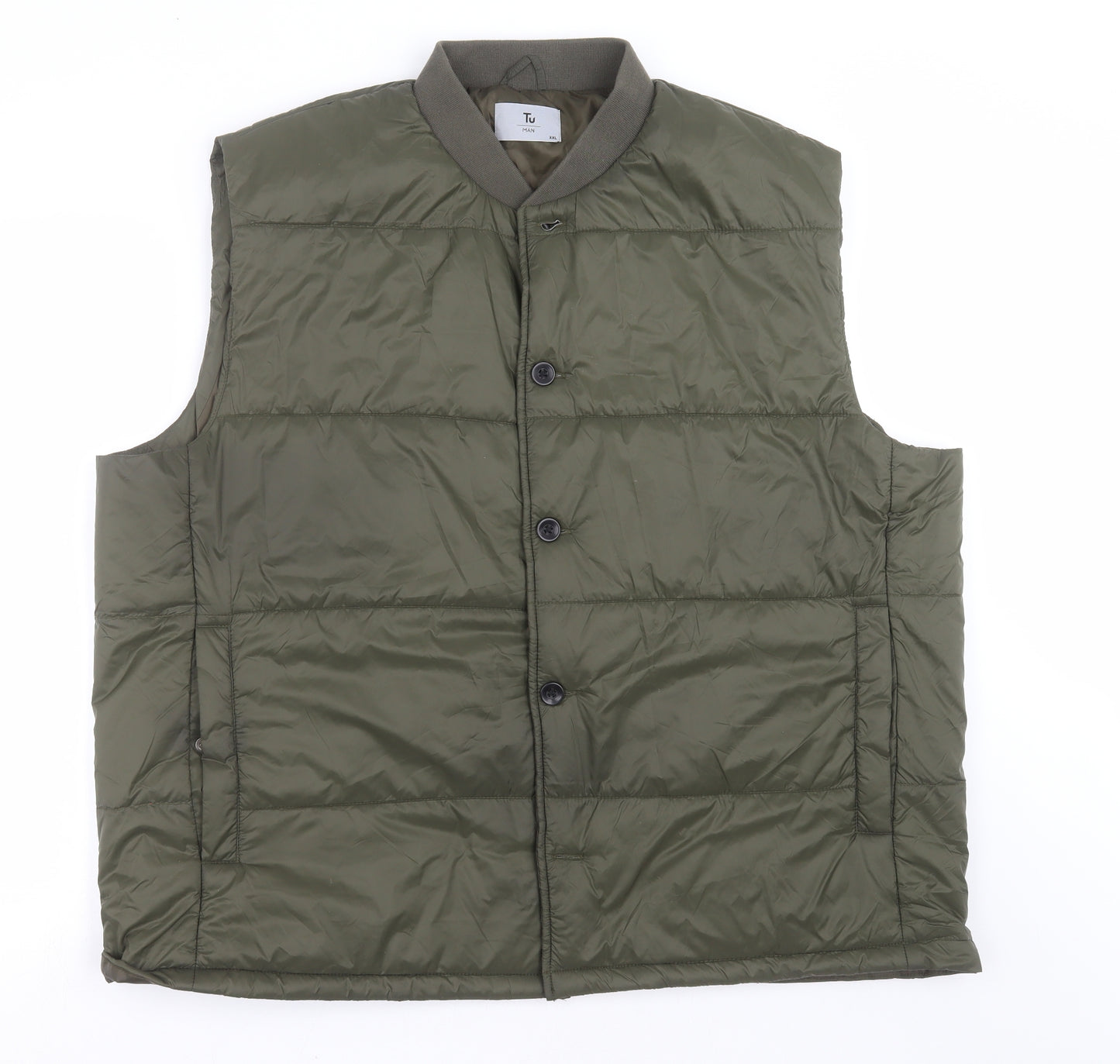 TU Mens Green   Gilet Jacket Size 2XL