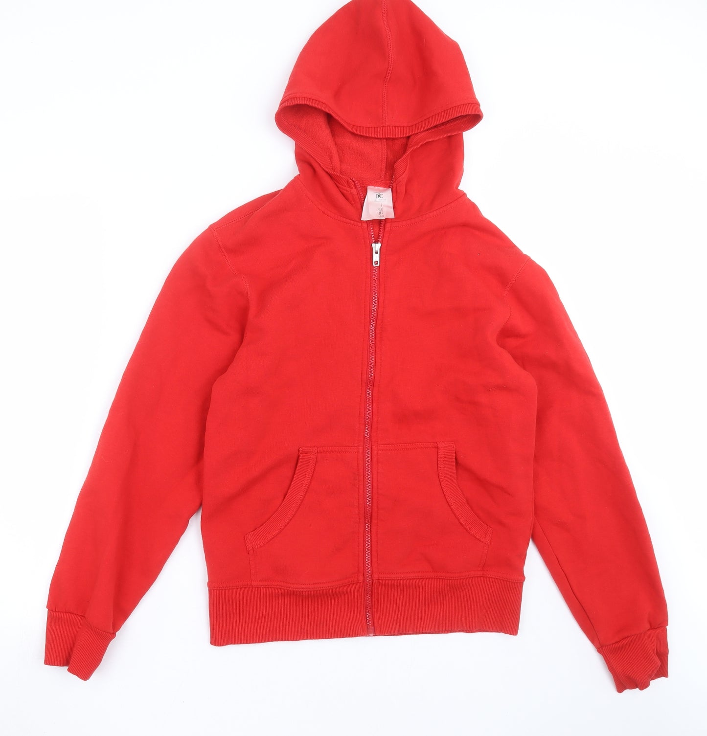 B&C Mens Red   Full Zip Hoodie Size S