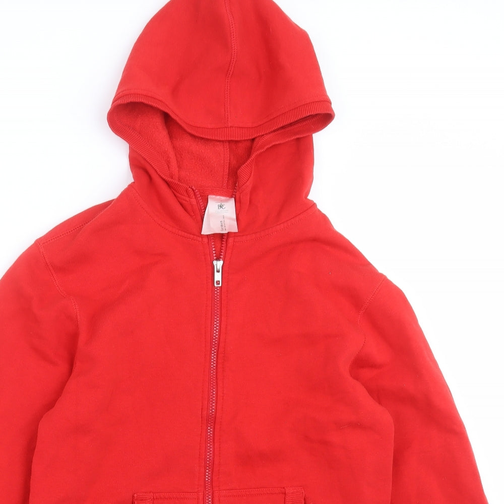 B&C Mens Red   Full Zip Hoodie Size S