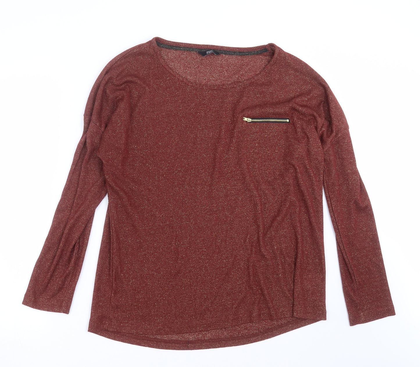 F&F Womens Brown  Knit Pullover Jumper Size 18