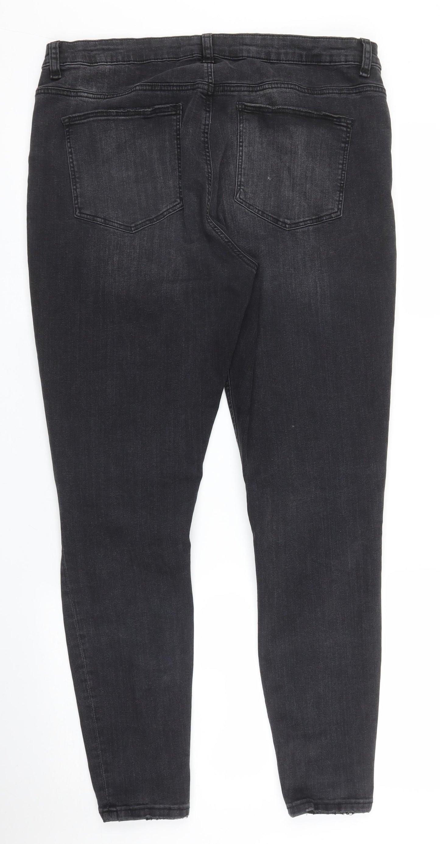 Primark Womens Black  Denim Skinny Jeans Size 18 L29 in