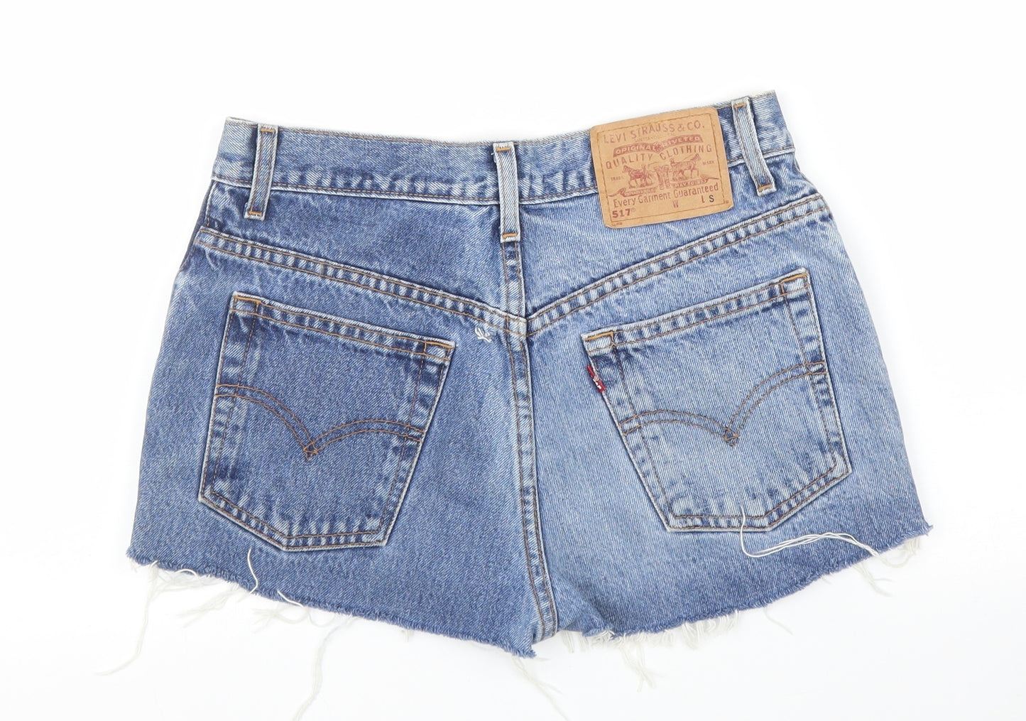 Levi's Womens Blue  Denim Cut-Off Shorts Size 28 in