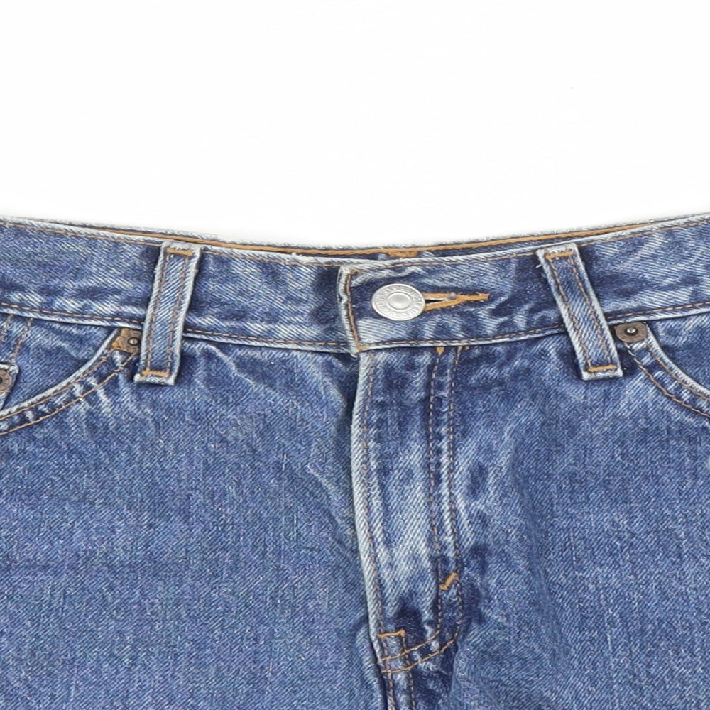 Levi's Womens Blue  Denim Cut-Off Shorts Size 28 in