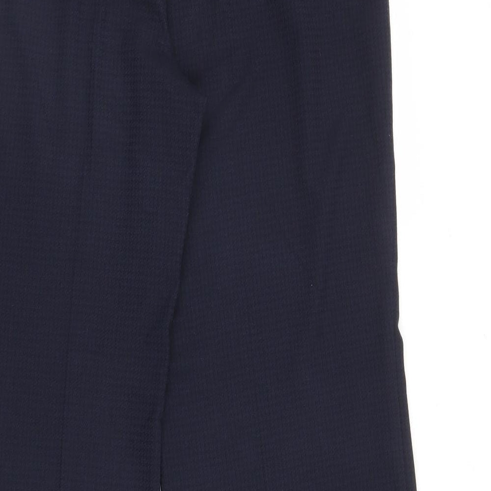 NEXT Womens Blue Houndstooth  Trousers  Size 12 L30 in