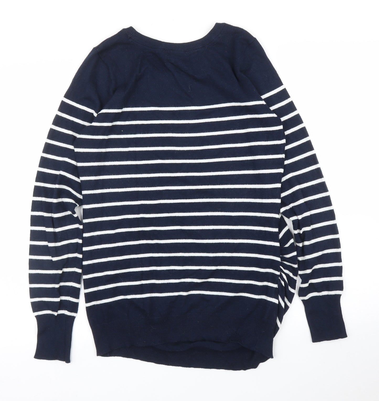 H&M Womens Blue Striped  Tunic Jumper Size M