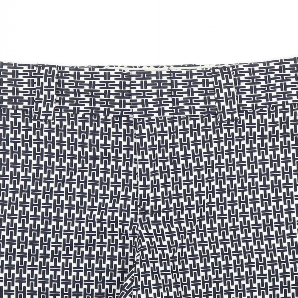Tommy Hilfiger Womens Blue Geometric  Bermuda Shorts Size 10